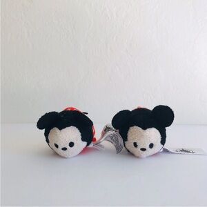 Lot Of 2 DISNEY STORE MINNIE MOUSE TSUM TSUM, MINI Small